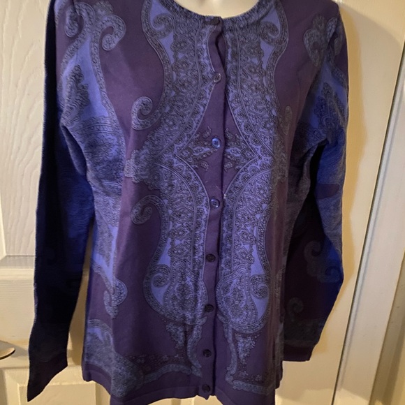 Patterned button down sweater small - Picture 2 of 8